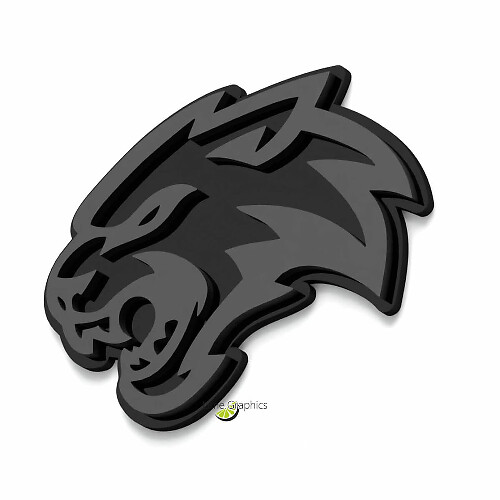 Insignia personalizada 3D WildCat Placas de guardabarros Insignia de portón Insignia de parrilla frontal para Dodge como Hellcat