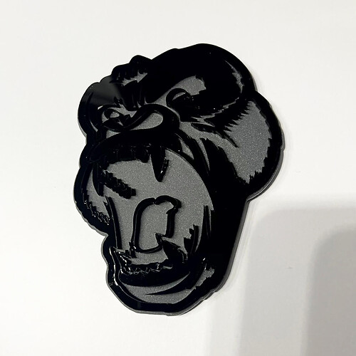 Insignia 3D personalizada, emblema de insignias de parrilla delantera para puerta trasera de guardabarros de gorila enojado
