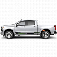 Bandas de vinilo paralelas para puertas y paneles de faldones para Chevrolet Silverado 1500 T1XX 2019-2026_4