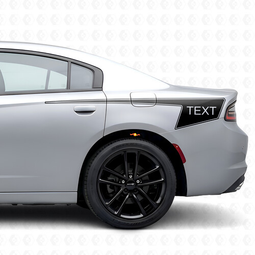 Vinilo adhesivo lateral con franjas de hockey personalizadas para Dodge Charger 2015-2026