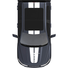 Kit de vinilos con franjas personalizadas dobles para capó y techo para Dodge Ram 1500 REV_2