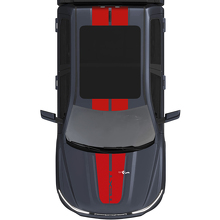 Kit de vinilos con franjas personalizadas dobles para capó y techo para Dodge Ram 1500 REV_3
