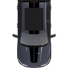 Calcomanías de Vinilo con Doble Raya Central para Capó y Techo 3 para Dodge Ram 1500 REV 3