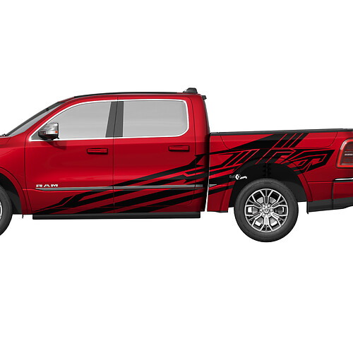 Splash puertas laterales cabecera camión vinilo calcomanías pegatinas gráficos para Dodge RAM 1500 TUNGSTENO
