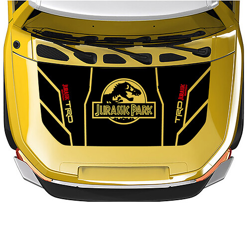 Toyota FJ Cruiser Jurassic Park TRD Edition Wrap Hood Blackout Calcomanía pegatina
