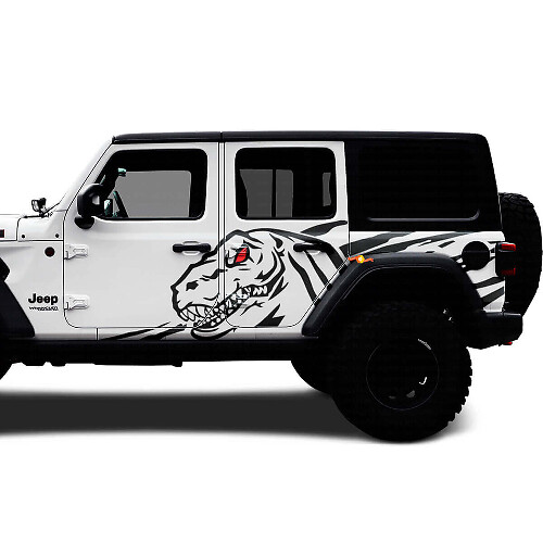 Kit de Calcomanías de Vinilo Gráficas Laterales T-Rex para Jeep Wrangler