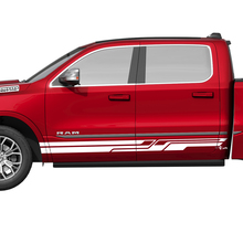 Panel basculante lateral rayas vinilo calcomanías pegatinas gráficos para Dodge RAM 1500 TUNGSTENO 2
 3