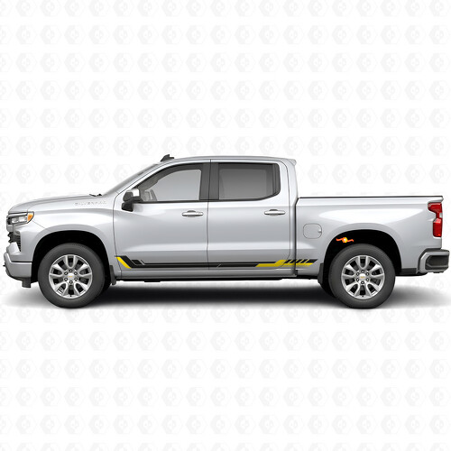 Líneas de Vinilo para Puertas y Paneles Laterales Racing Line para Chevrolet Silverado 1500 T1XX 2019-2026_1