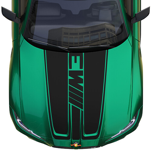 Hood BMW M4 M3 G80 G82 G83 M Performance Hood M Logotipo de vinilo Sticulador
