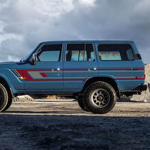 Puertas laterales de rayas retro calcomanías de vinilo para 1988 Toyota Land Cruiser
 3