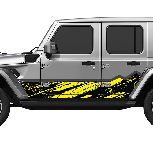 Puertas laterales de la envoltura de lámparas de camuflaje CAMO Sticker de calcomanía de vinilo Jeep Wrangler
