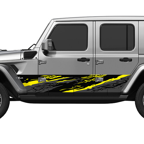 Puertas laterales de camuflaje puertas laterales de vinilo pegatina jeep wrangler
