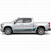 Tiras de vinilo Retro Mountain Wave para puertas y paneles de faldón para Chevrolet Silverado 1500 T1XX 2019-2026_2