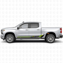 Tiras de vinilo Retro Mountain Wave para puertas y paneles de faldón para Chevrolet Silverado 1500 T1XX 2019-2026_3