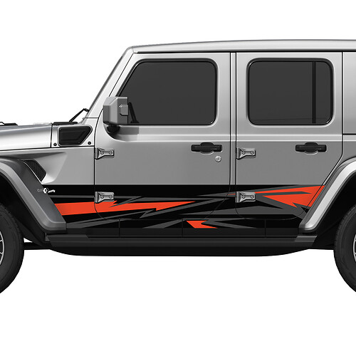 Puertas laterales de envoltura de camuflaje Camor Sticker de calcomanía de vinilo Jeep Wrangler 4
