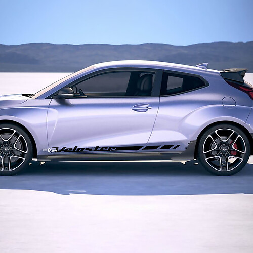 2x lateral de puertas rayas de carreras pegatinas de vinilo apto para Hyundai Veloster
