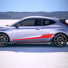 2x lateral de puerta estroboscópica racas calcomanías de vinilo de vinilo apto para hyundai veloster
 3