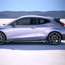 Pegatinas de vinilo de carreras de la puerta superior Pegatinas de vinilo Ajuste a Hyundai Veloster
 2