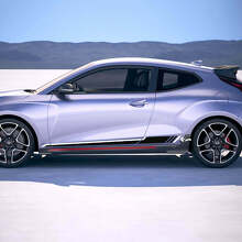 Pegatinas de vinilo de franjas laterales para Hyundai Veloster 2