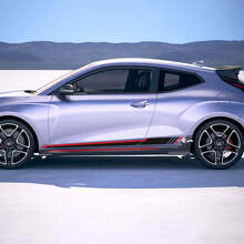 Pegatinas de vinilo de franjas laterales para Hyundai Veloster 3