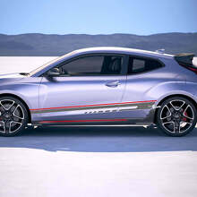 Pegatinas de vinilo con franjas laterales para Hyundai Veloster 2 2