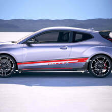 Pegatinas de vinilo con franjas laterales para Hyundai Veloster 2 3