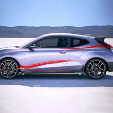 2x lateral de la puerta rayas tribales calcomanías de vinilo de vinilo apto para hyundai veloster
 3