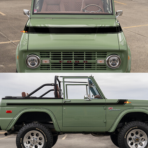 Calcomanías de mapas topográficas pegatinas para Ford Bronco
