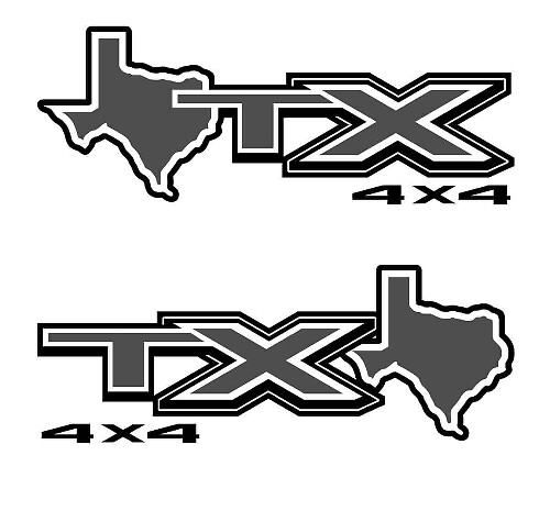 STX Texas 4x4 Calcomanías de montaña para Ford F150 F250 F350 Super Duty Camion Sticker Vinyl
