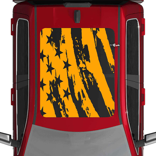 Calcomanías de vinilo para techo con bandera americana de EE.UU. desgastada para Dodge RAM 1500 TUNGSTEN