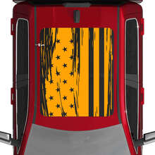 Calcomanías adhesivas de vinilo con gráficos de techo desgastado de la bandera estadounidense 2 para Dodge RAM 1500 TUNGSTENO 2