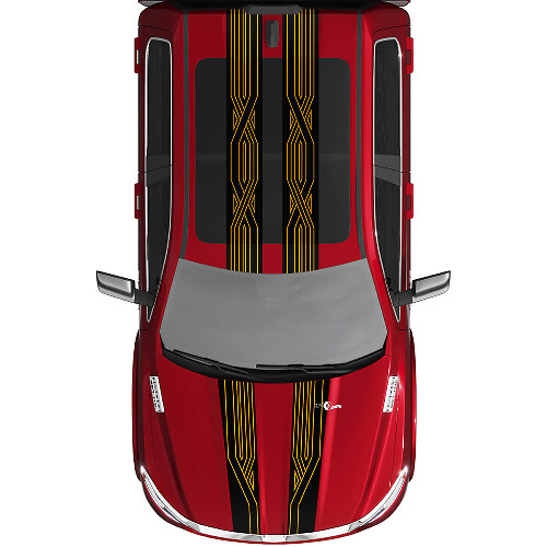 Calcomanías de vinilo de doble rayas gráficos para Dodge Ram 1500 Tungsten
