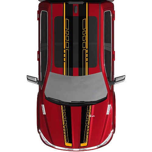 Calcomanías de vinilo de rally dual rally gráficos para dodge ram 1500 tungsten
