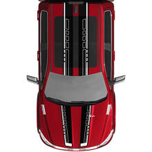 Calcomanías de vinilo de rally dual rally gráficos para dodge ram 1500 tungsten
 2