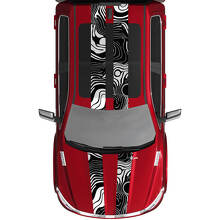 Mapa topográfico de doble rayas calcomanías de vinilo gráficos para Dodge Ram 1500 Tungsten
 2