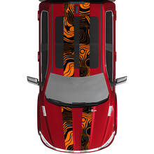 Mapa topográfico de doble rayas calcomanías de vinilo gráficos para Dodge Ram 1500 Tungsten
 3