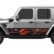 Líneas de camuflaje Puertas laterales de envoltura de salpicaduras Pegatina de calcomanía de vinilo Jeep Wrangler 2
 2