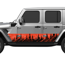 Montañas Tras Lightning Splash Puertas laterales Puertas laterales Vinyl Decal Pegatina Jeep Wrangler
 2