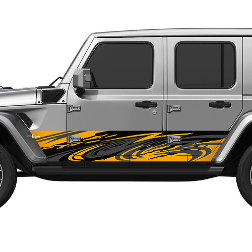 Puertas laterales de envoltura de camuflaje de camuflaje pegatina de calcomanía de vinilo Jeep Wrangler
