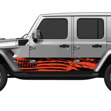 Patriótico Patriótico Flagal Distadibre Puertas laterales Puertas laterales de la calcomanía de vinilo Jeep Wrangler
 2