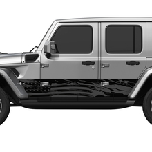 Patriótico Patriótico Flagal Distadibre Puertas laterales Puertas laterales de la calcomanía de vinilo Jeep Wrangler
 3