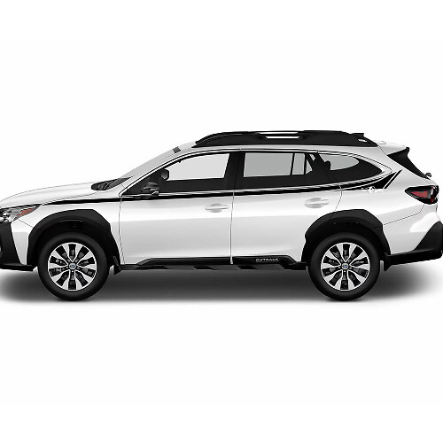 Kit de vinilo con línea decorativa superior para la puerta lateral del Subaru Outback