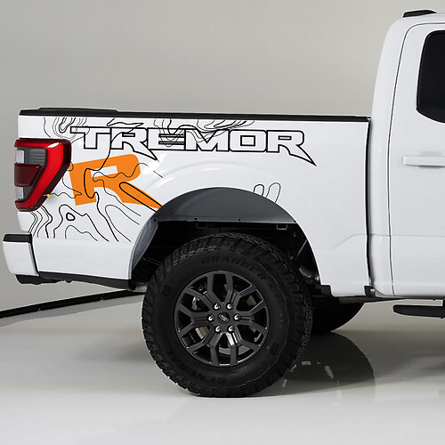 Gráficos del lado de la cama Fit to Ford F150 Raptor R Vinyl Sticker Kit Kit Stripes

