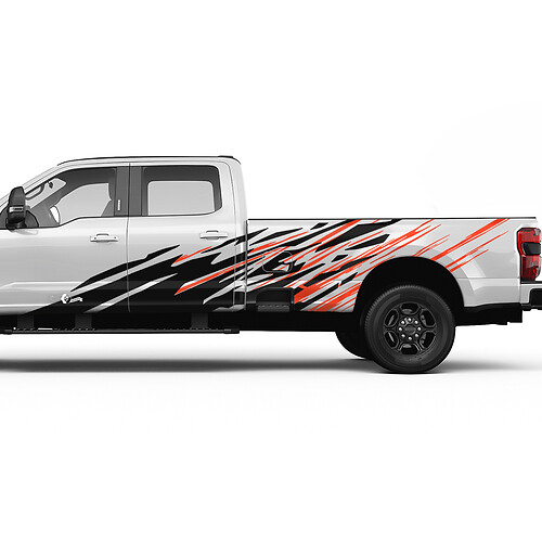 Ford F150 F250 F350 Kit de calcomanía de grunge Splash - Gráficos laterales de pegatinas de vinilo de noche 2 gráficos 2
