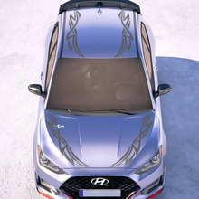 2x Puerta lateral Racing rayas Pegatinas de vinilo Decal de calcomanía para Hyundai Veloster
 3
