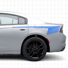 Calcomanía de vinilo lateral con rayas estilo estroboscópico para Dodge Charger 2015-2026_2
