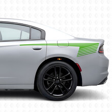 Calcomanía de vinilo lateral con rayas estilo estroboscópico para Dodge Charger 2015-2026_3