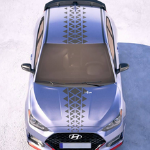 Caperino y techo Central Racing Stripes Pegatinas Vinyl Pegatinas Fit a Hyundai Veloster
 2