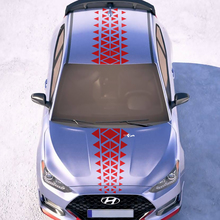 Caperino y techo Central Racing Stripes Pegatinas Vinyl Pegatinas Fit a Hyundai Veloster
 3