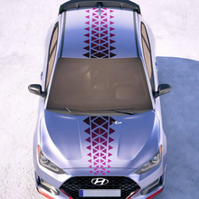 Caperina y techo Central Gradiente Ornamentos Rayas de carreras Pegatinas de vinilo Cocinas para Hyundai Veloster
 2
